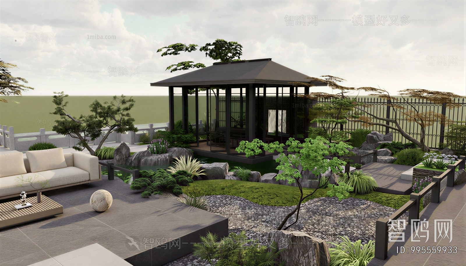 New Chinese Style Courtyard/landscape