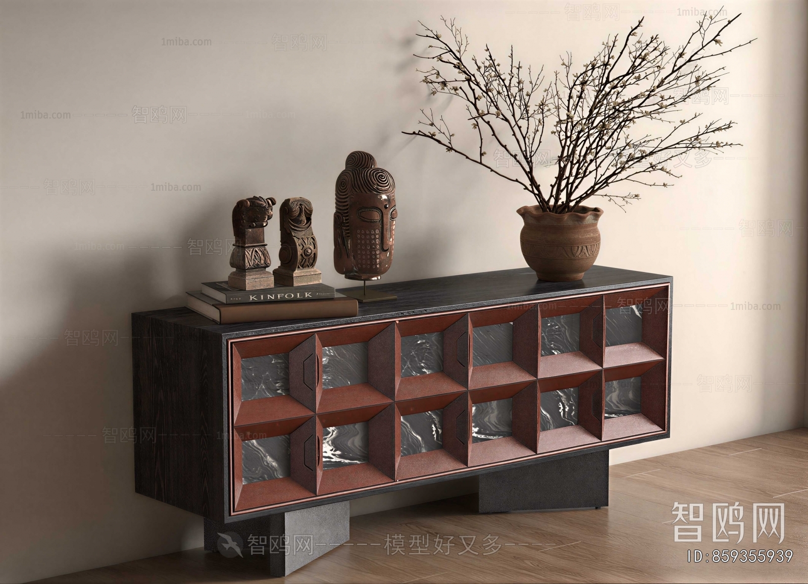 Wabi-sabi Style Entrance Cabinet