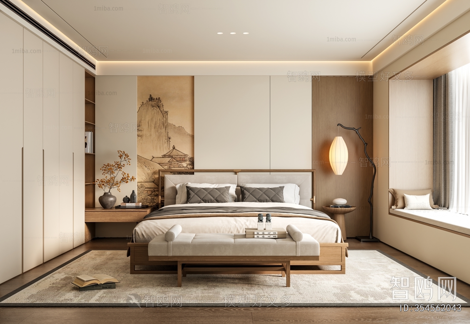 New Chinese Style Bedroom