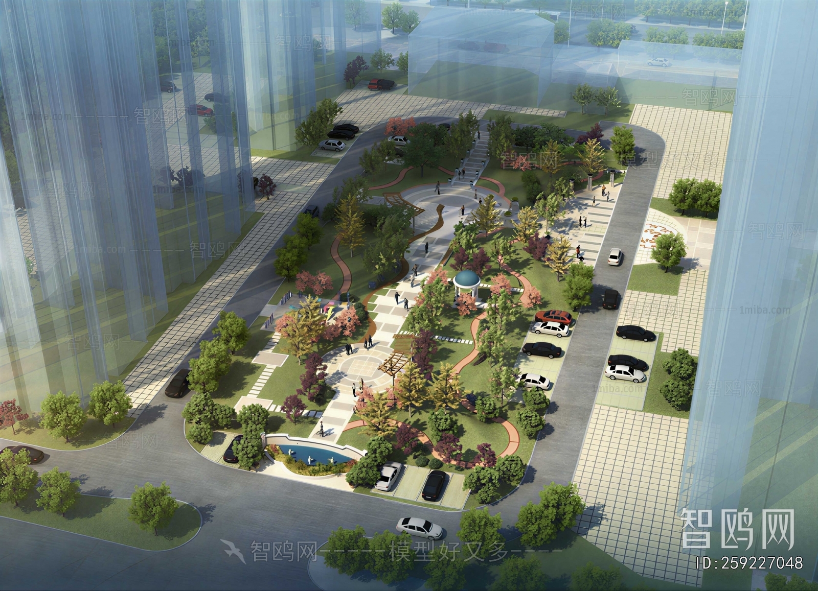 Modern Architectural Bird's-eye View Planning