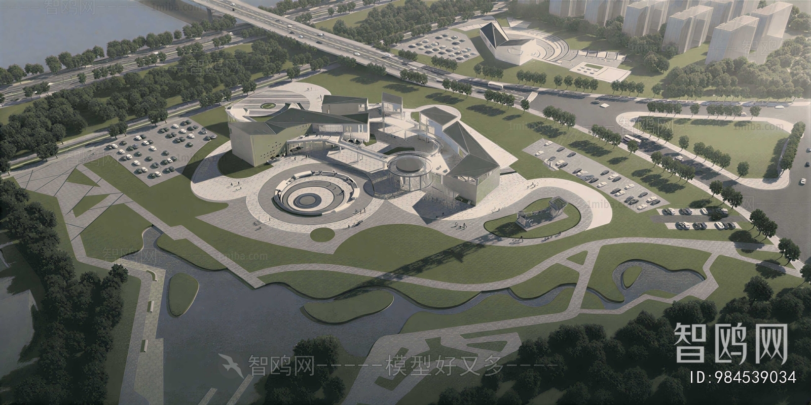 Modern Architectural Bird's-eye View Planning