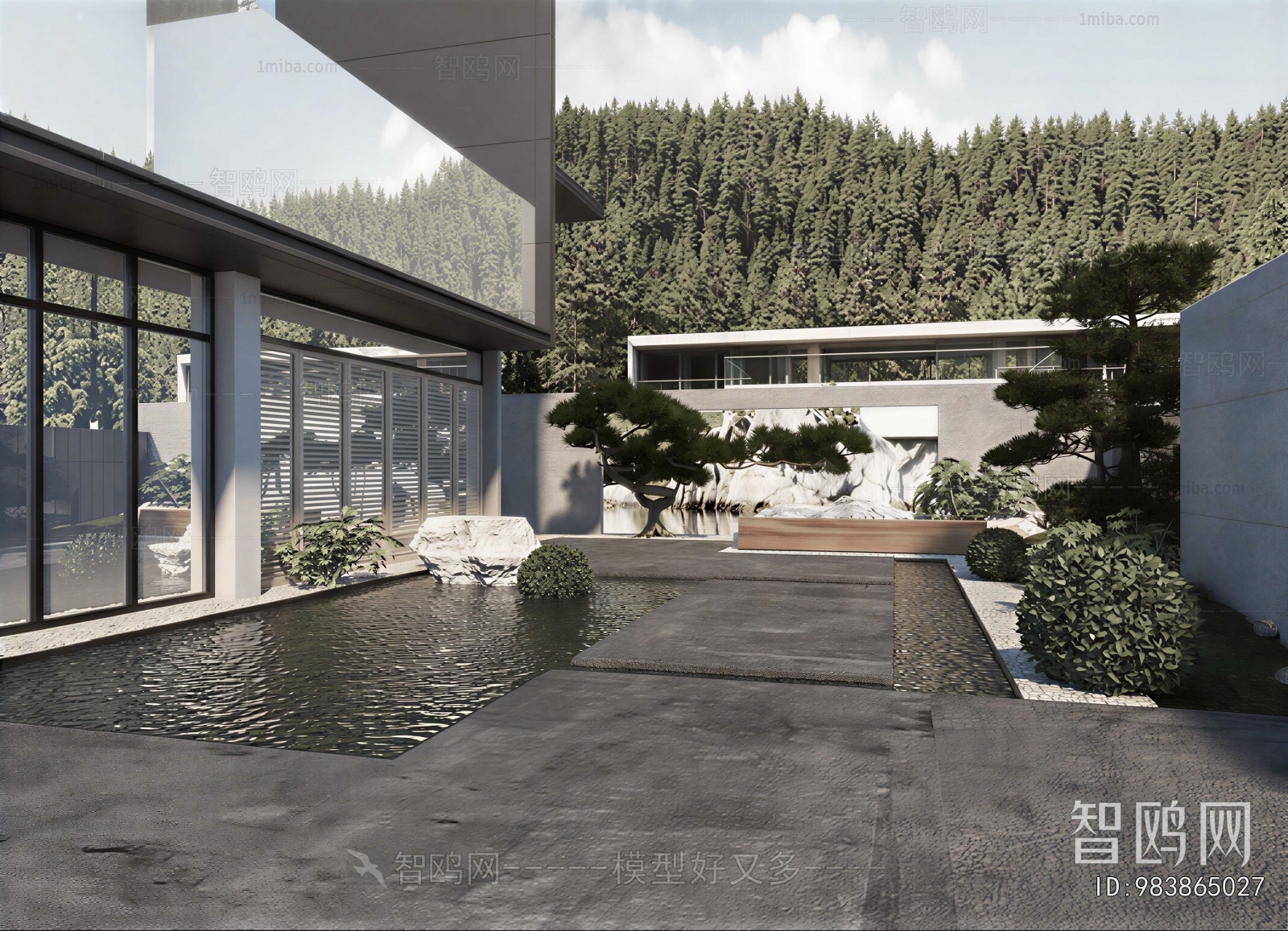 Modern Courtyard/landscape