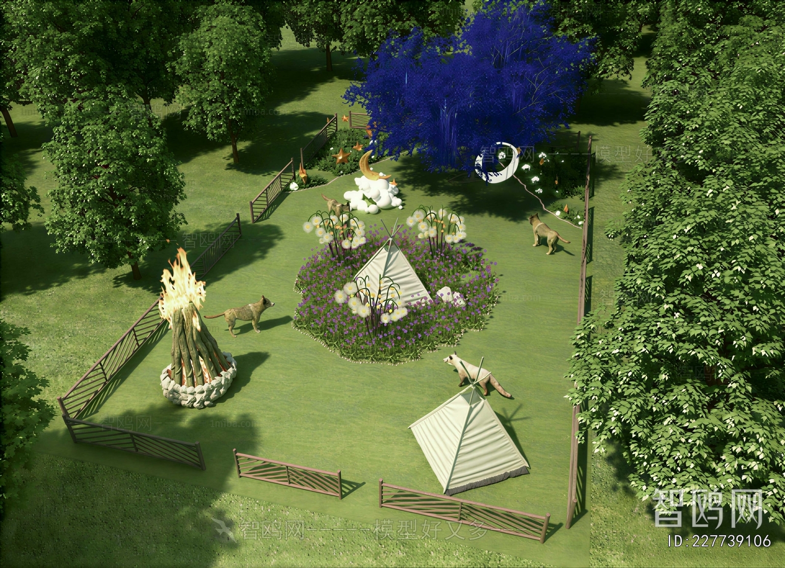 Modern Park Landscape