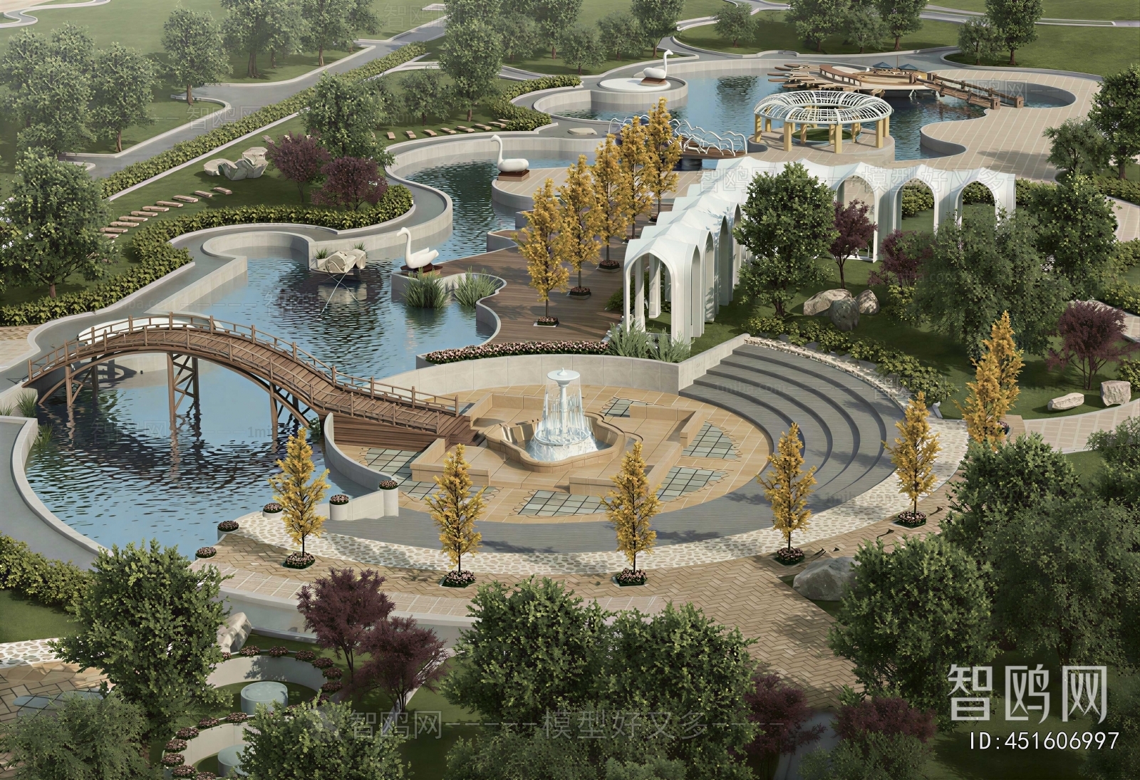 Modern Park Landscape