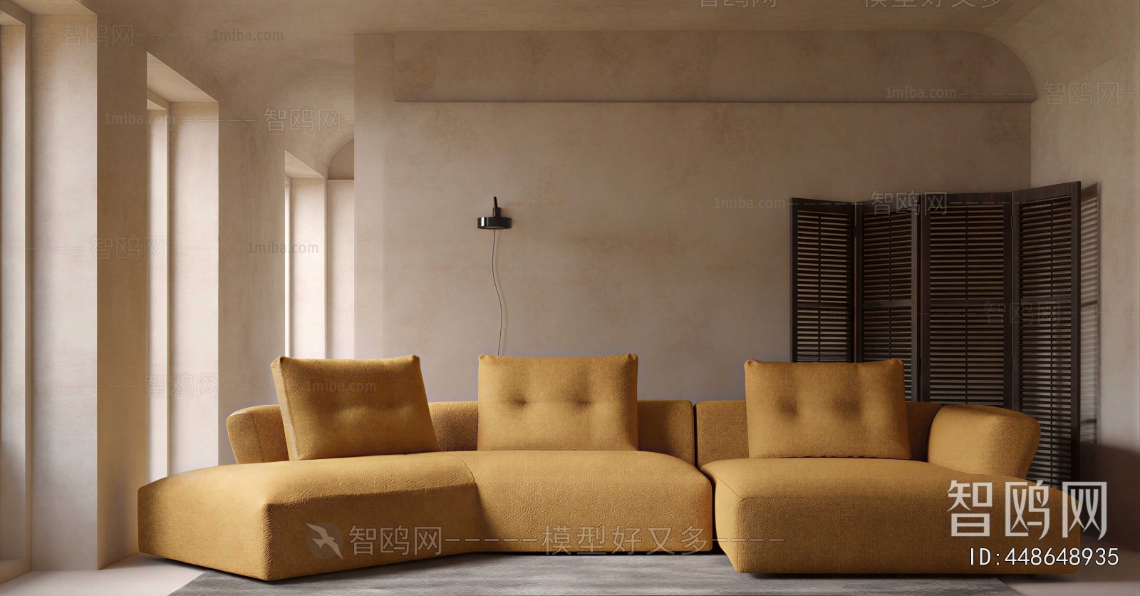 Wabi-sabi Style Corner Sofa