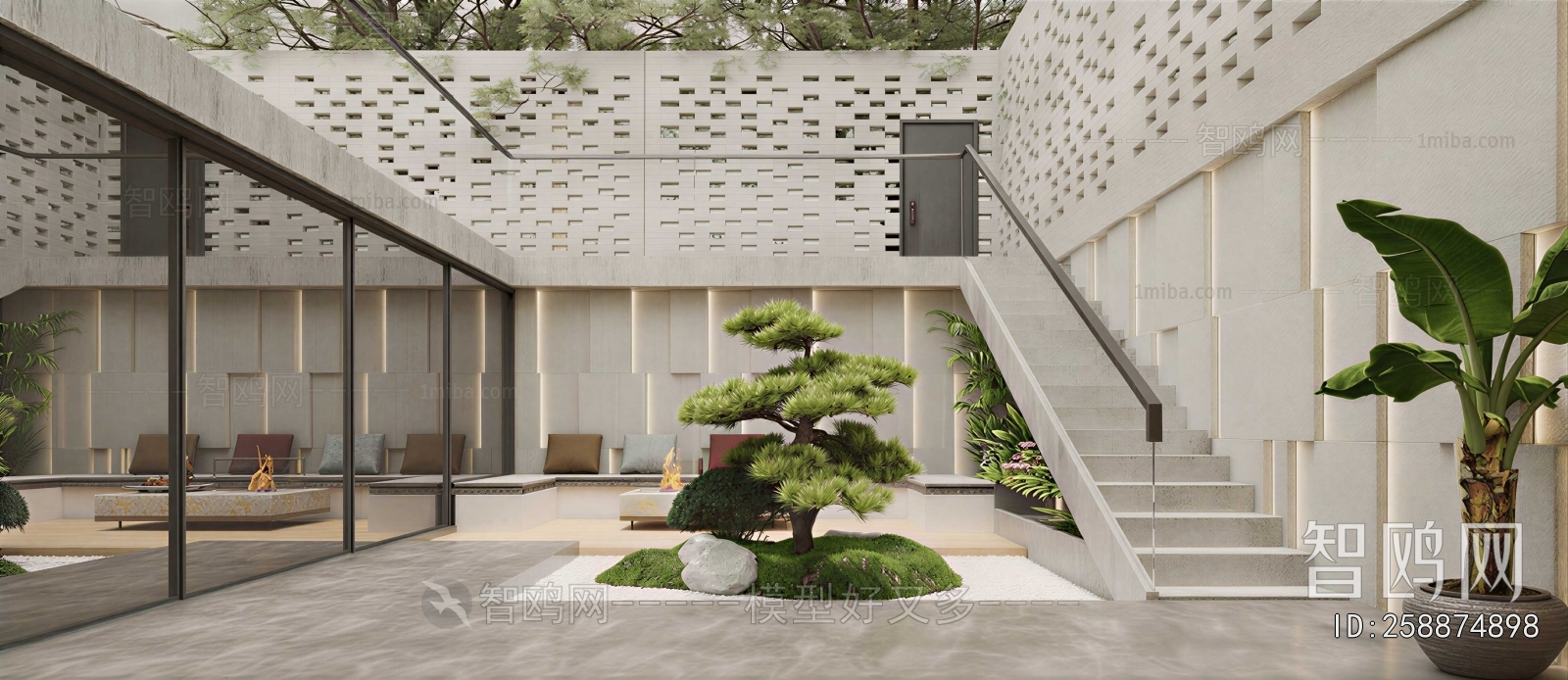 Modern Courtyard/landscape