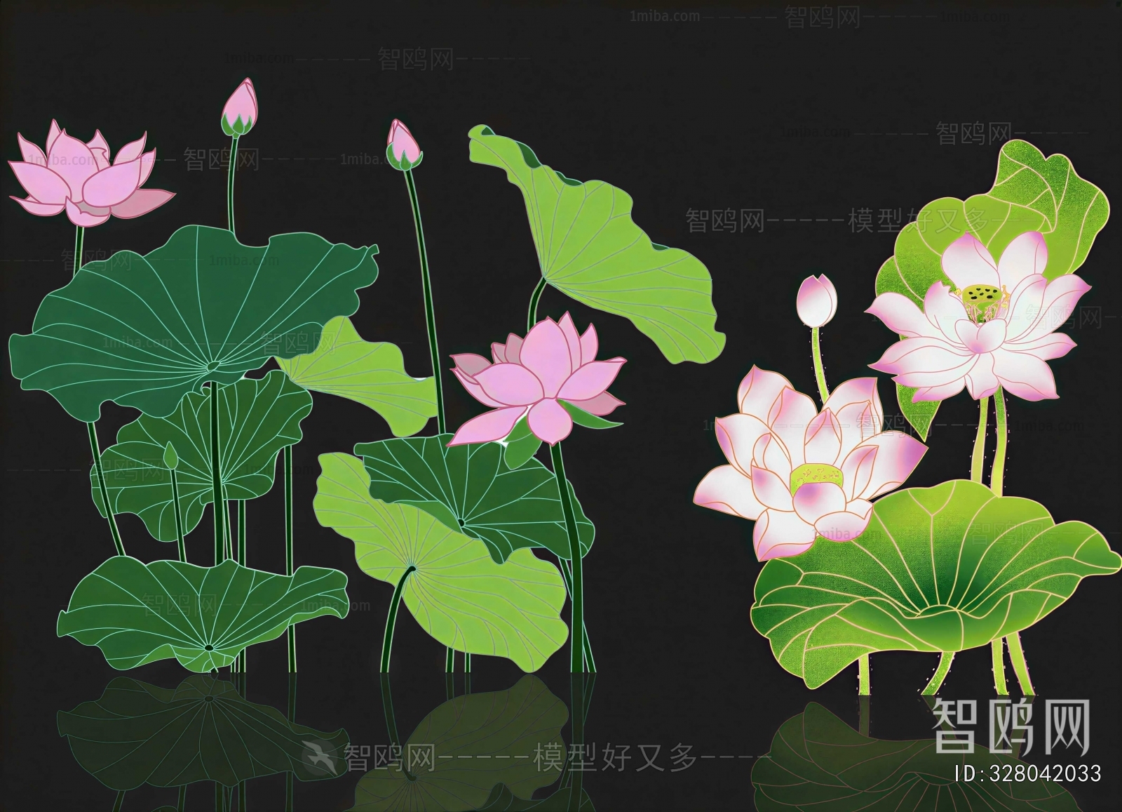 Modern Flowers And Grass