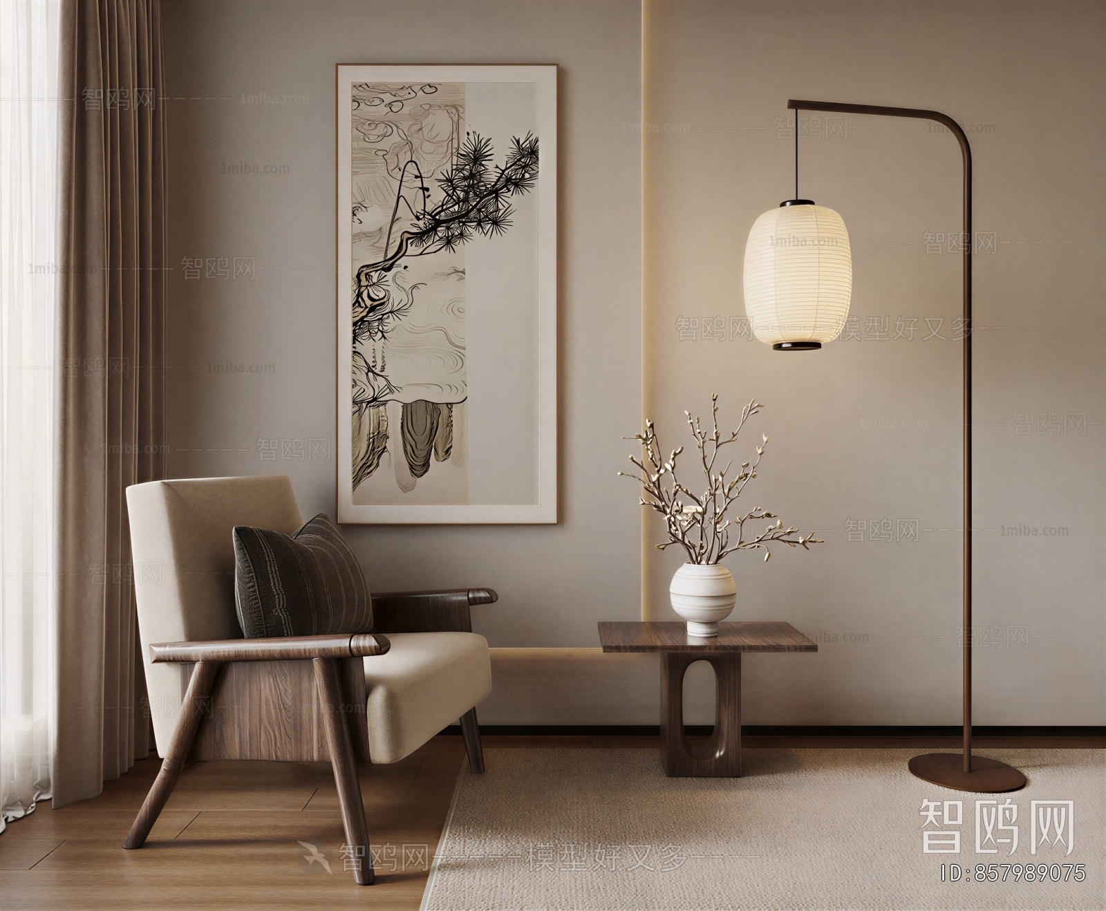 New Chinese Style Lounge Chair