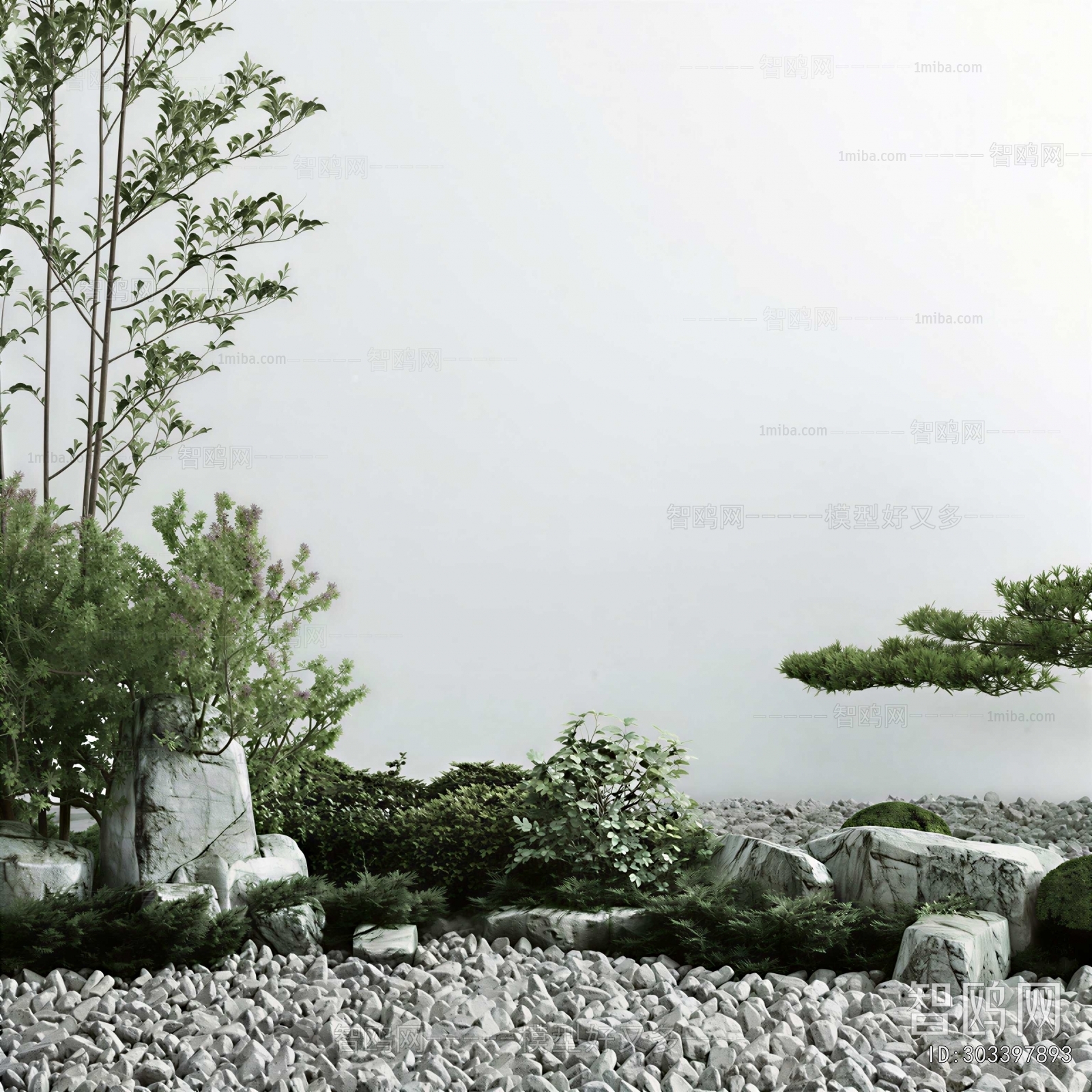 New Chinese Style Rockery Waterscape