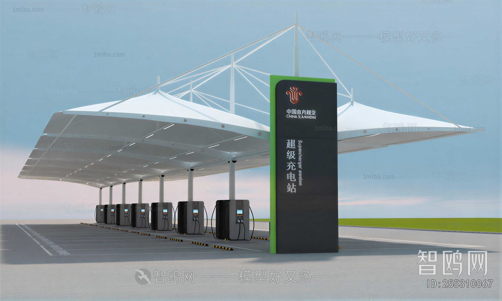 Modern Outdoor Parking Lot