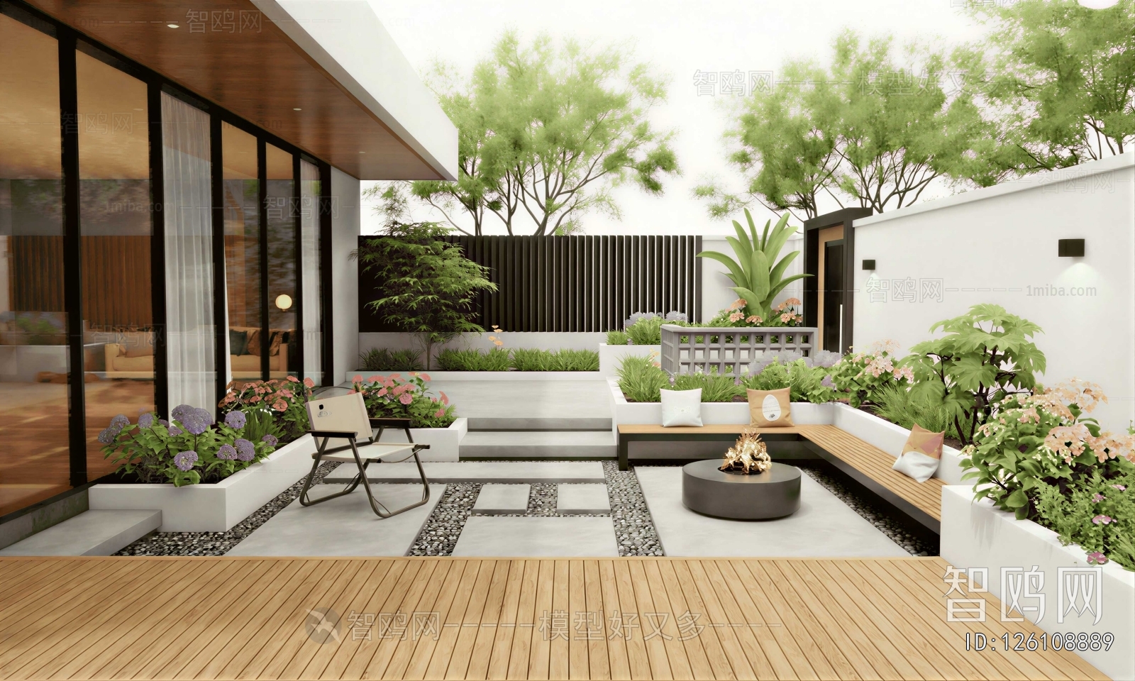 Modern Courtyard/landscape