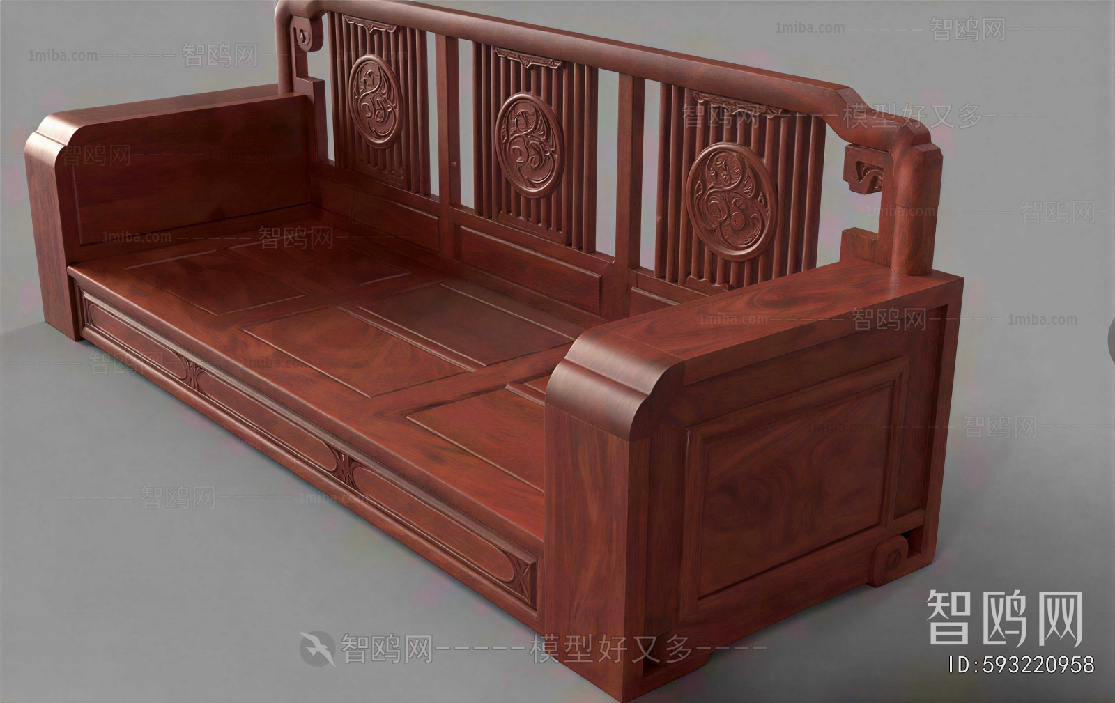 Chinese Style Three-seat Sofa