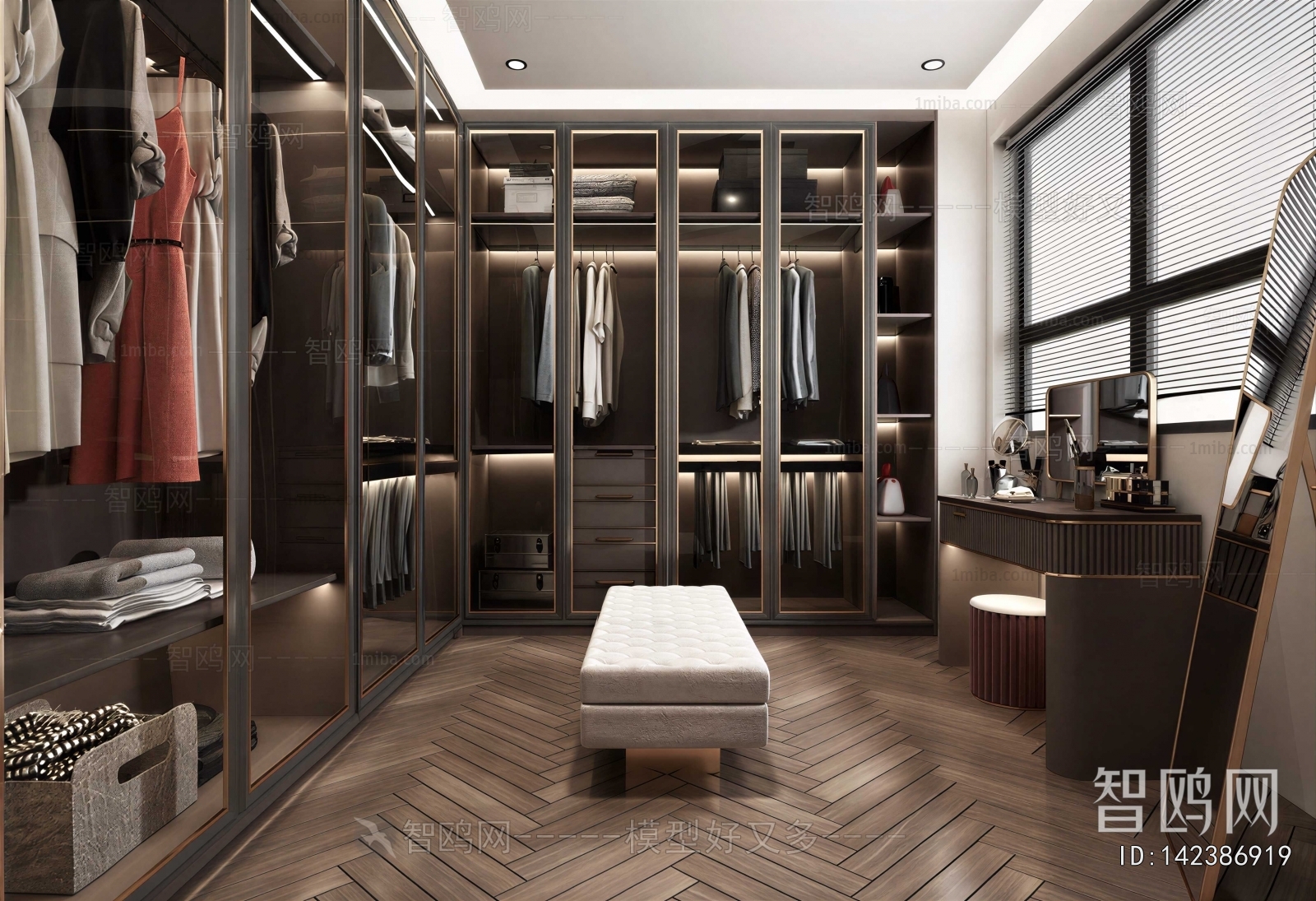 Modern Clothes Storage Area