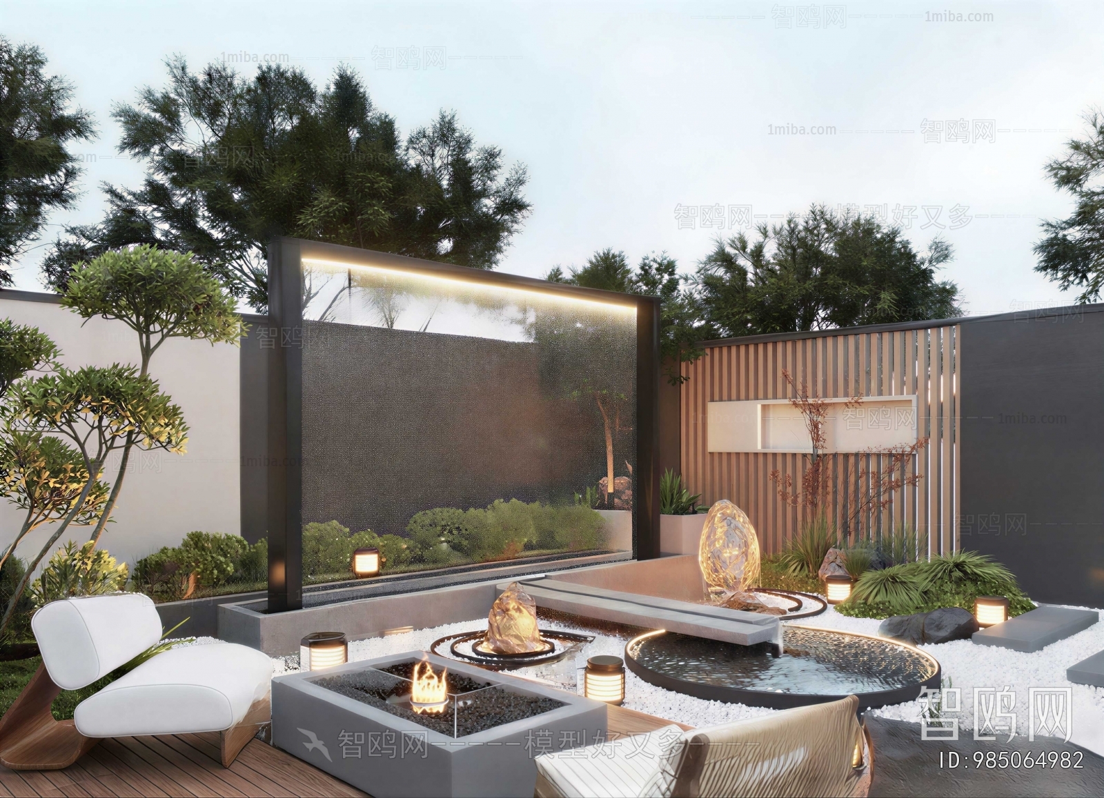 Modern Courtyard/landscape