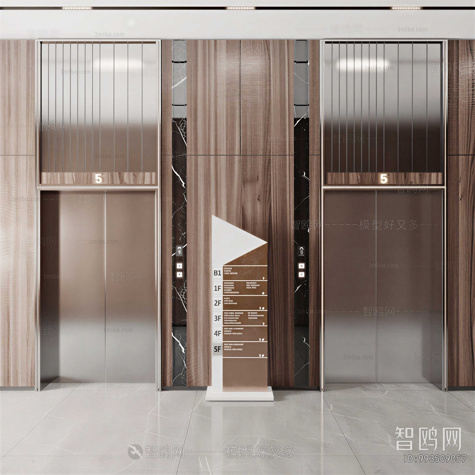 Modern Office Elevator Hall