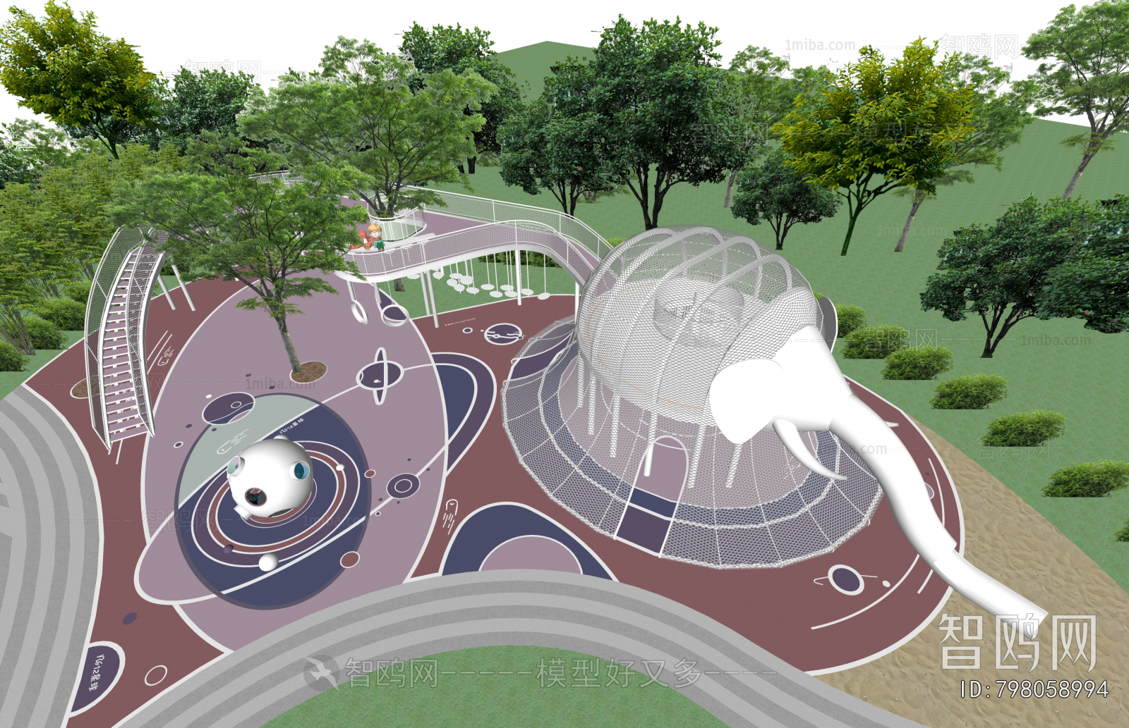 Modern Park Landscape