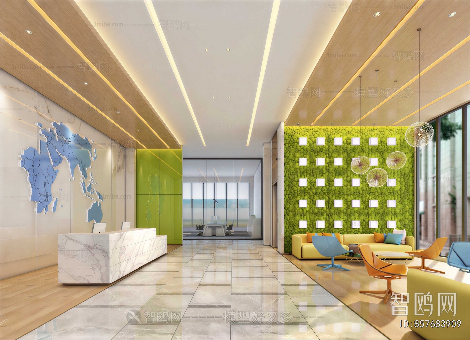 Modern Office Reception Desk