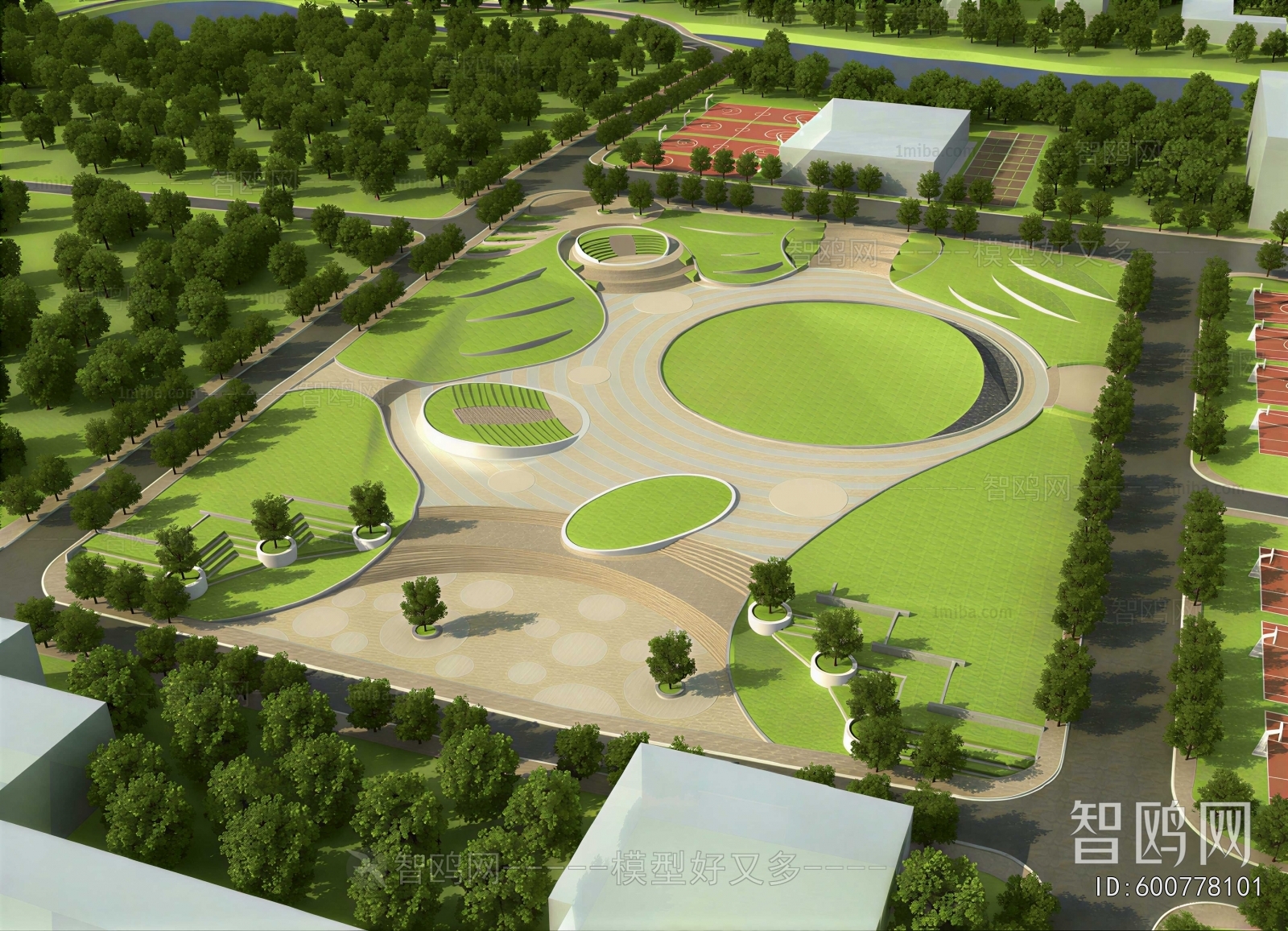 Modern Park Landscape