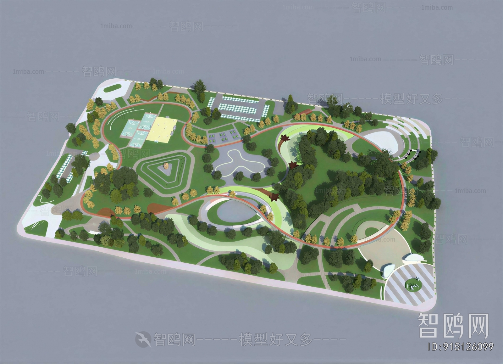Modern Architectural Bird's-eye View Planning