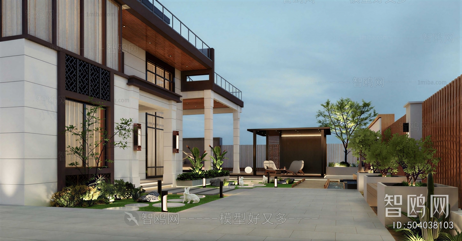 Modern Courtyard/landscape