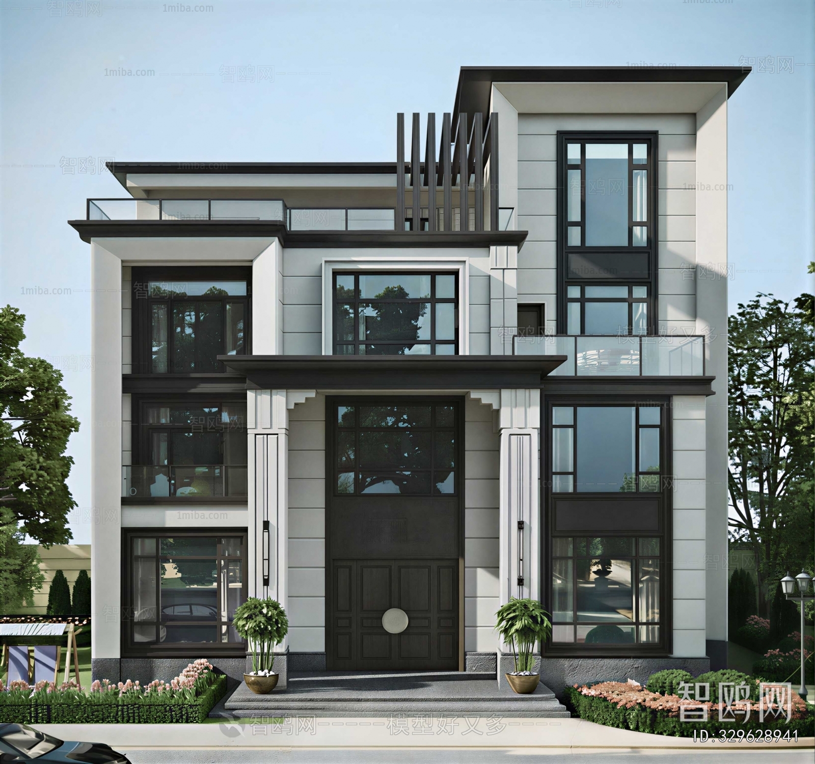 New Chinese Style Villa Appearance