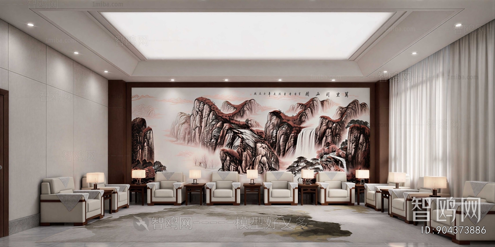 New Chinese Style Reception Room