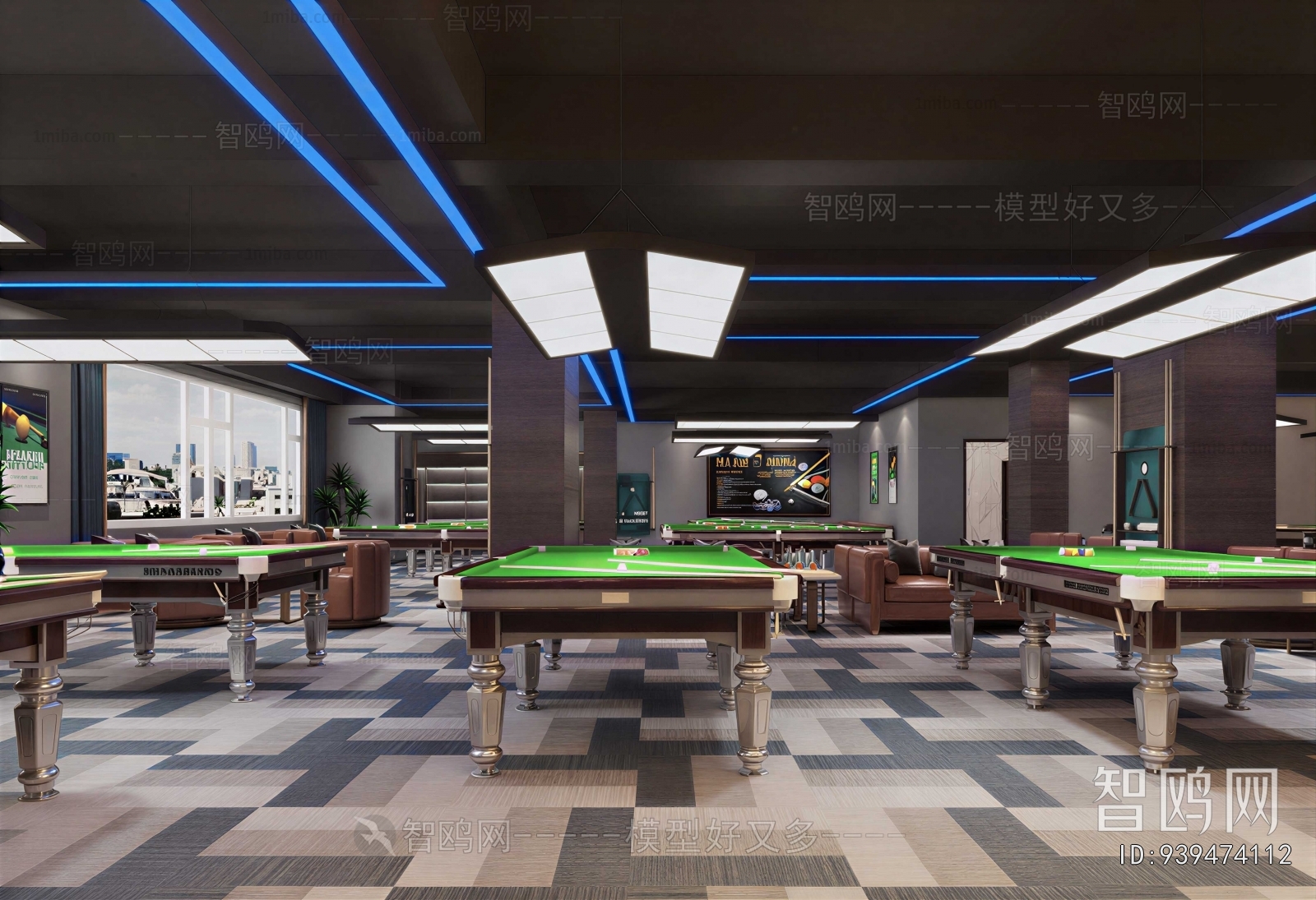 Modern Billiard Room