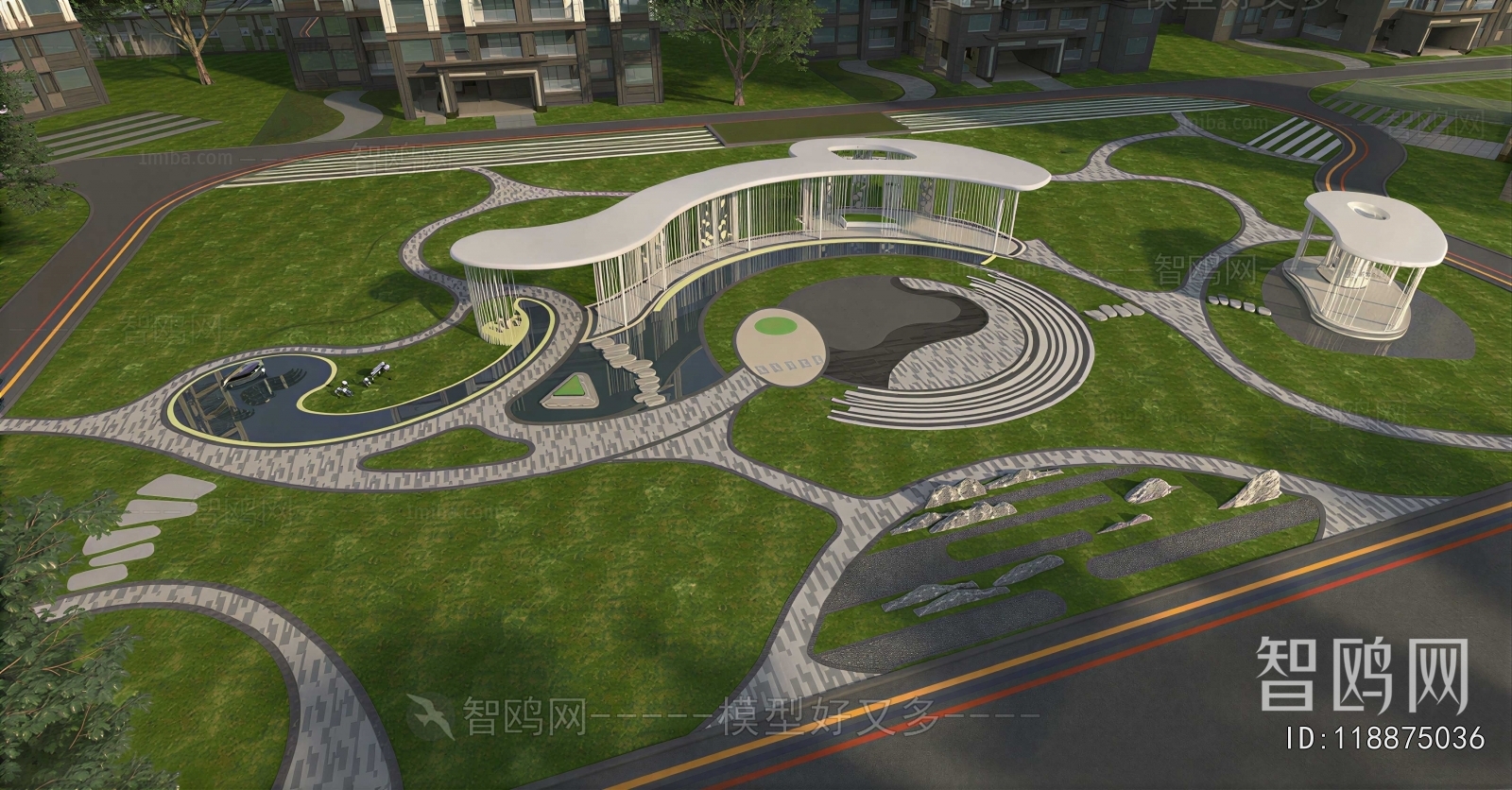 Modern Park Landscape