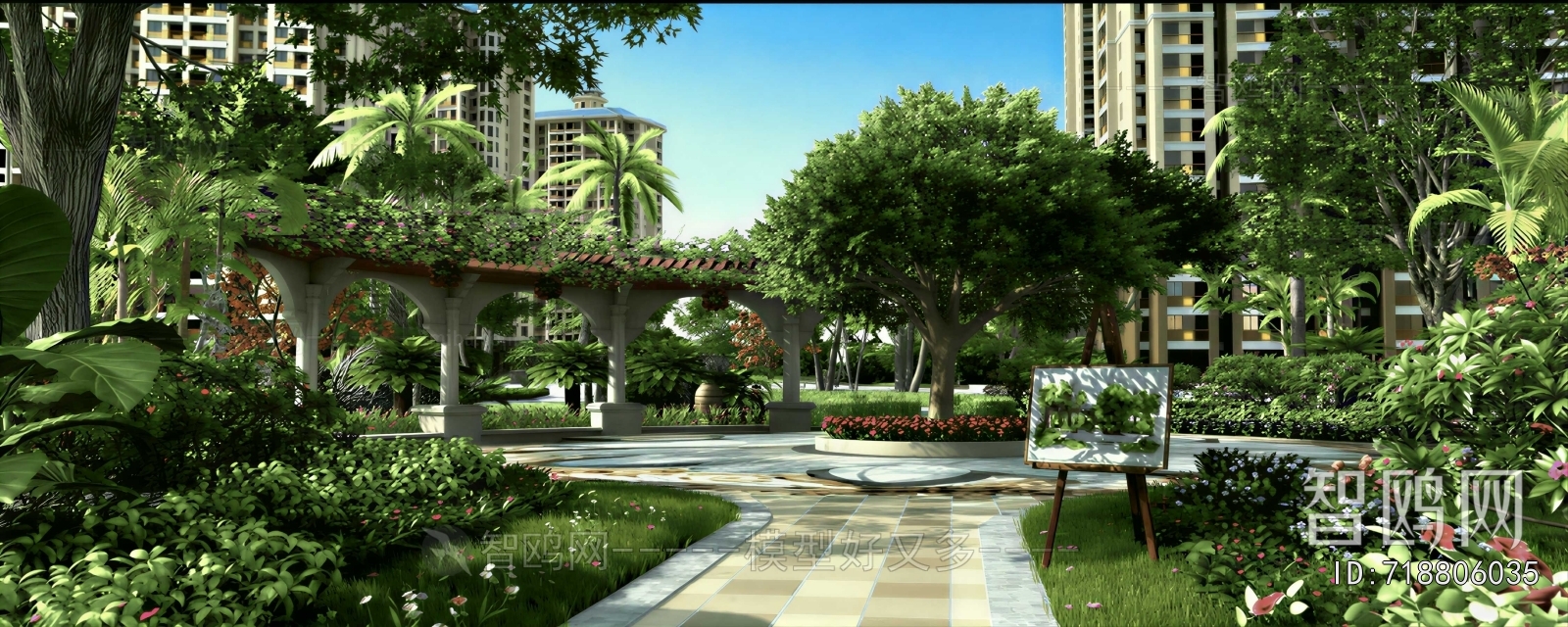 Modern Park Landscape