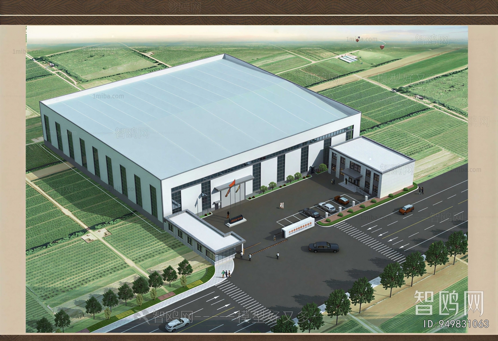 Modern Architectural Bird's-eye View Planning