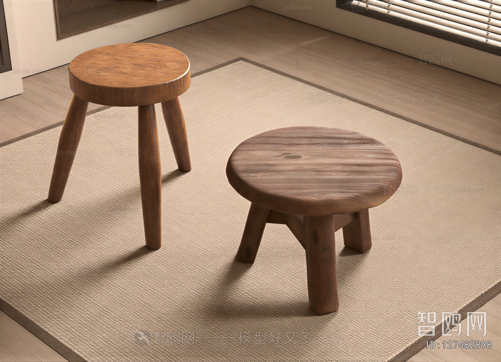 Wabi-sabi Style Stool