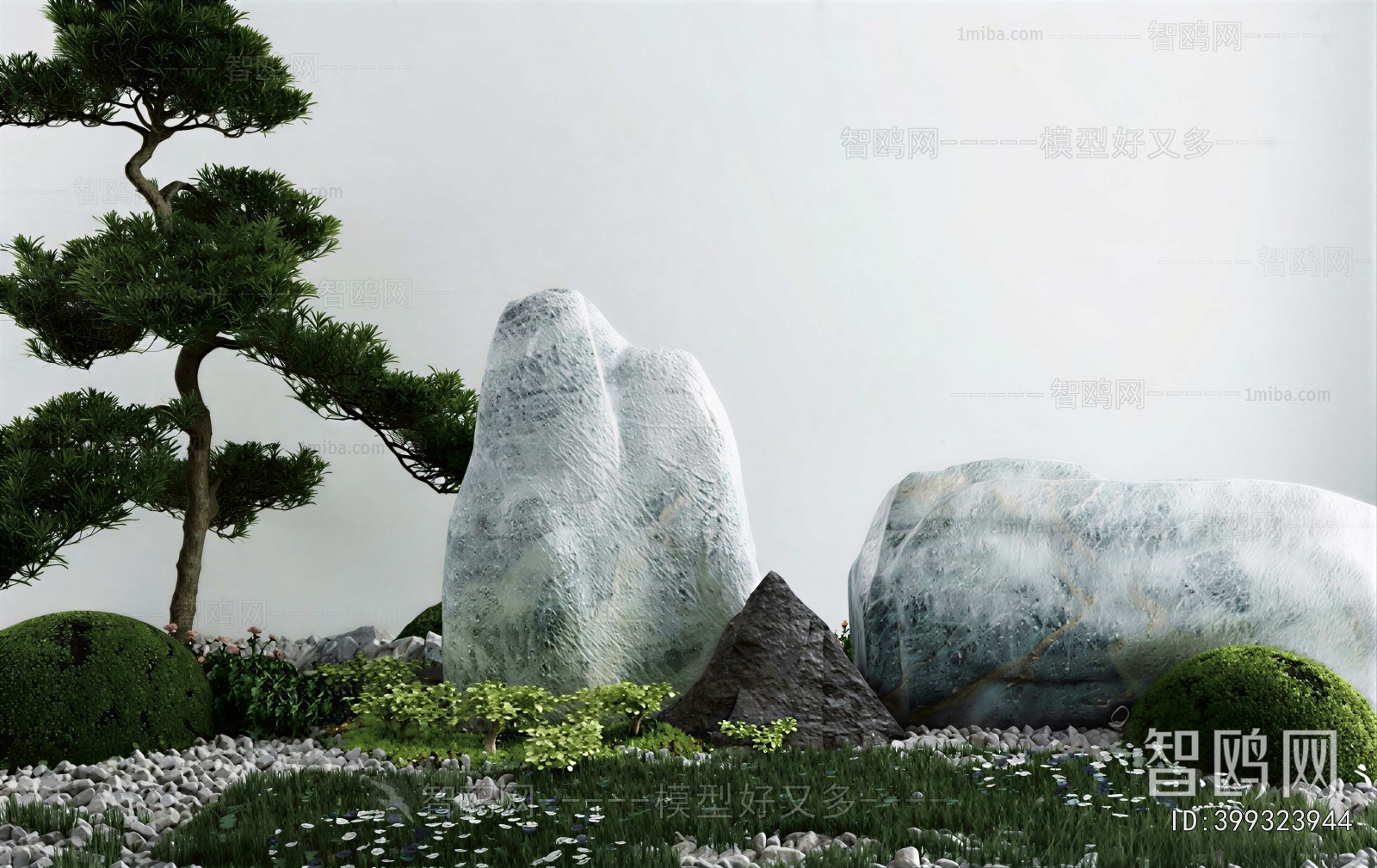 New Chinese Style Rockery Waterscape