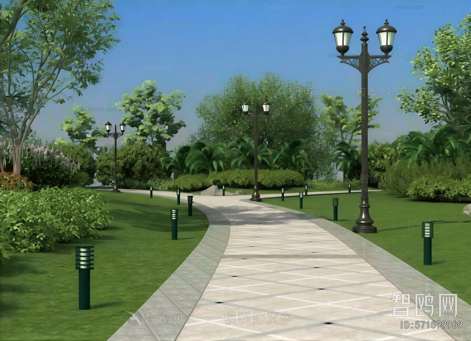 Modern Park Landscape