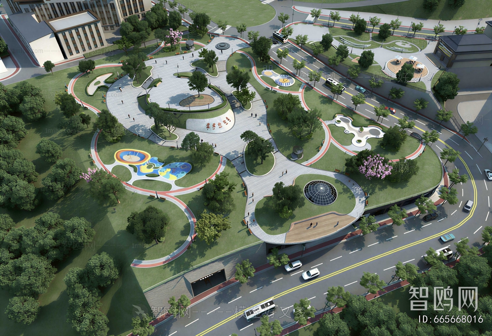 Modern Park Landscape