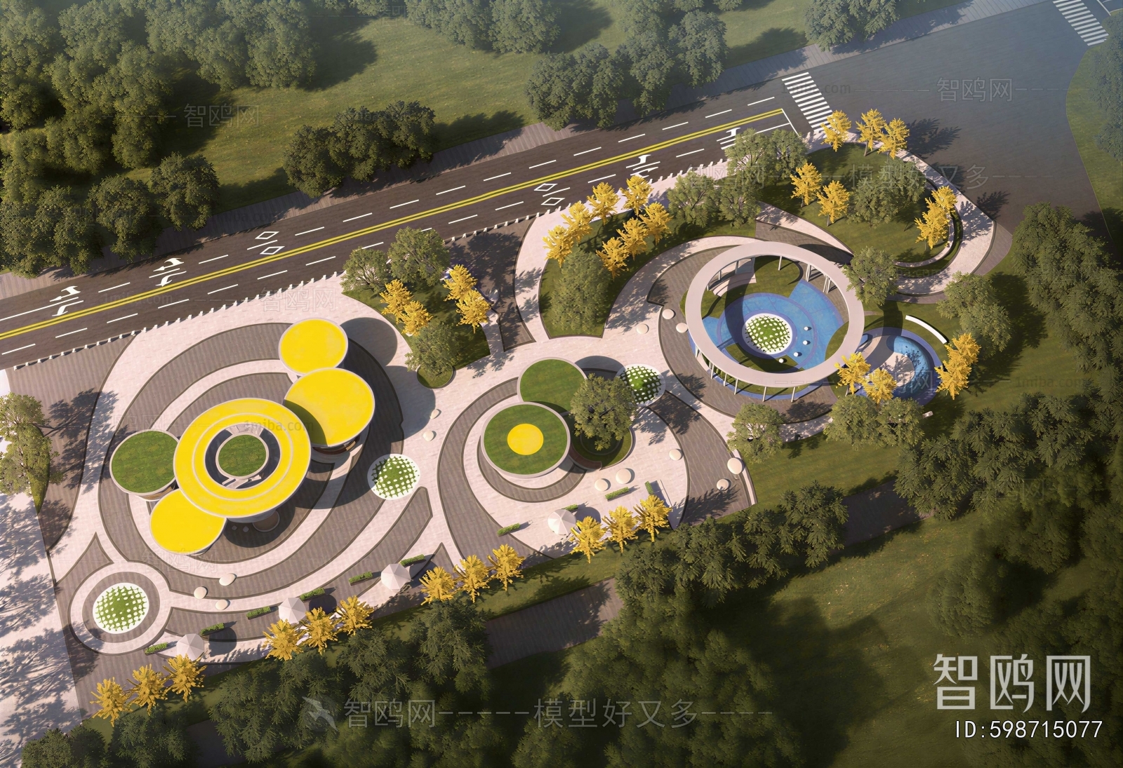 Modern Park Landscape