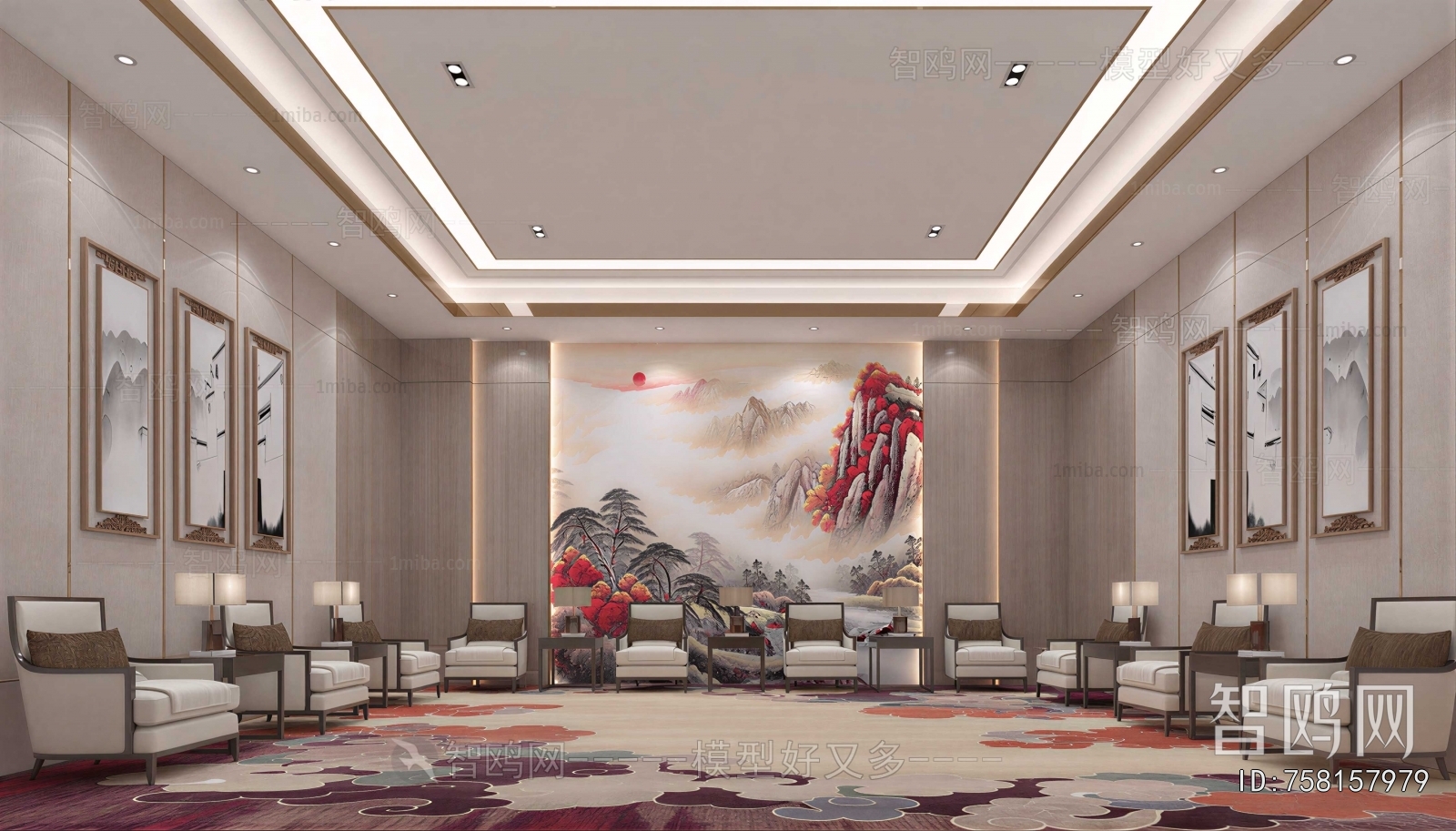 New Chinese Style Reception Room