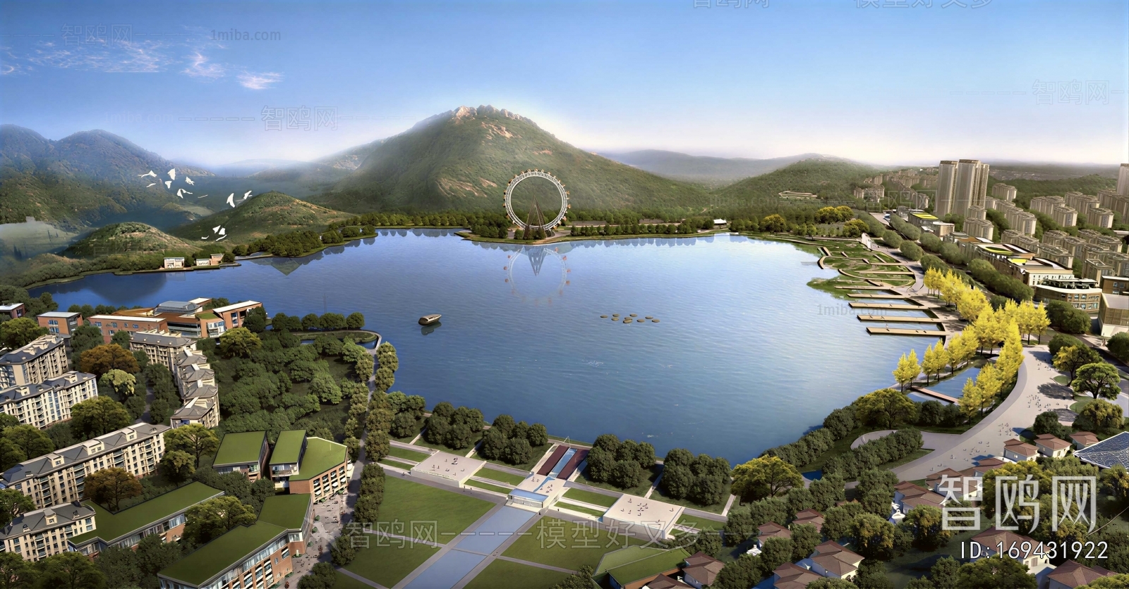 Modern Architectural Bird's-eye View Planning