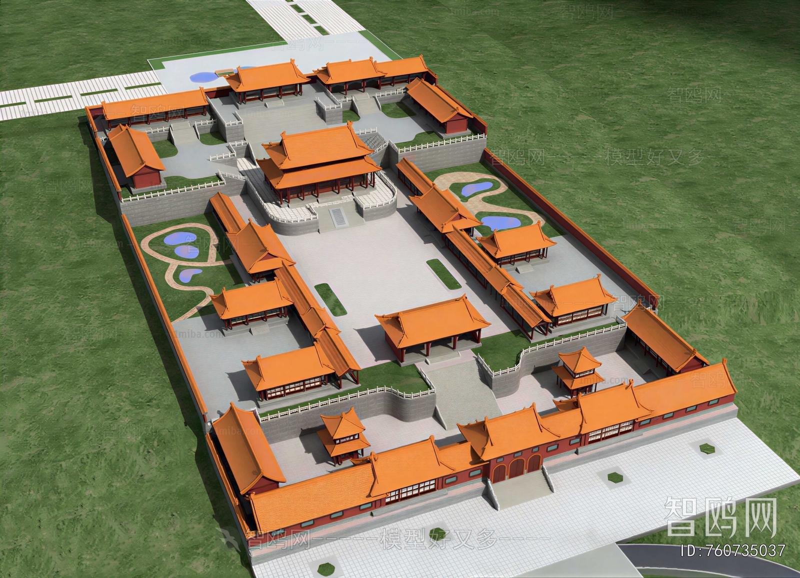 New Chinese Style Ancient Architectural Buildings