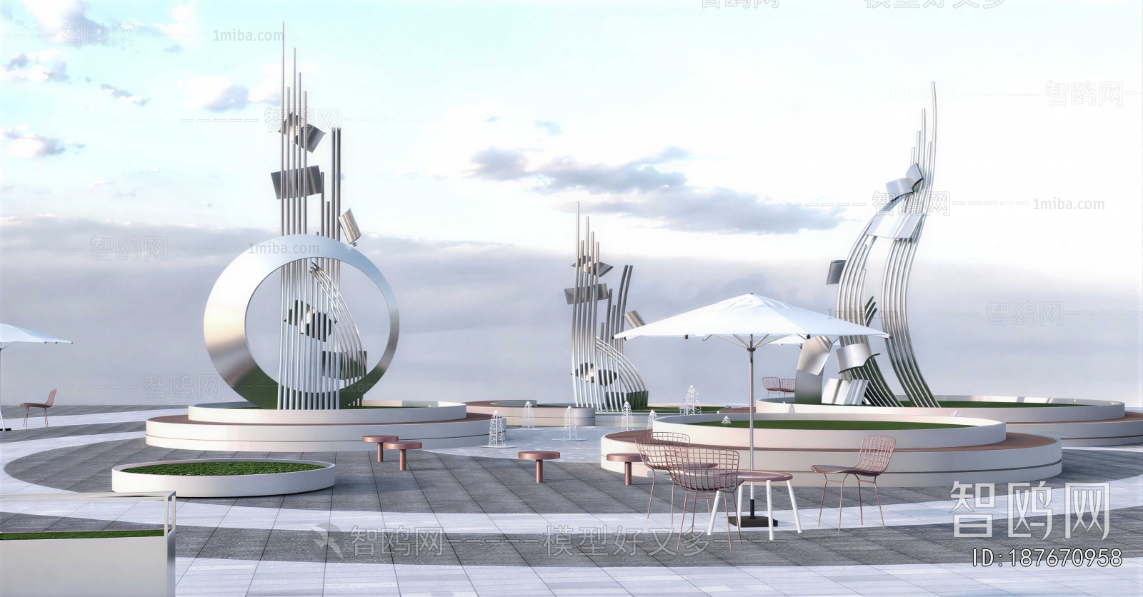 Modern Park Landscape