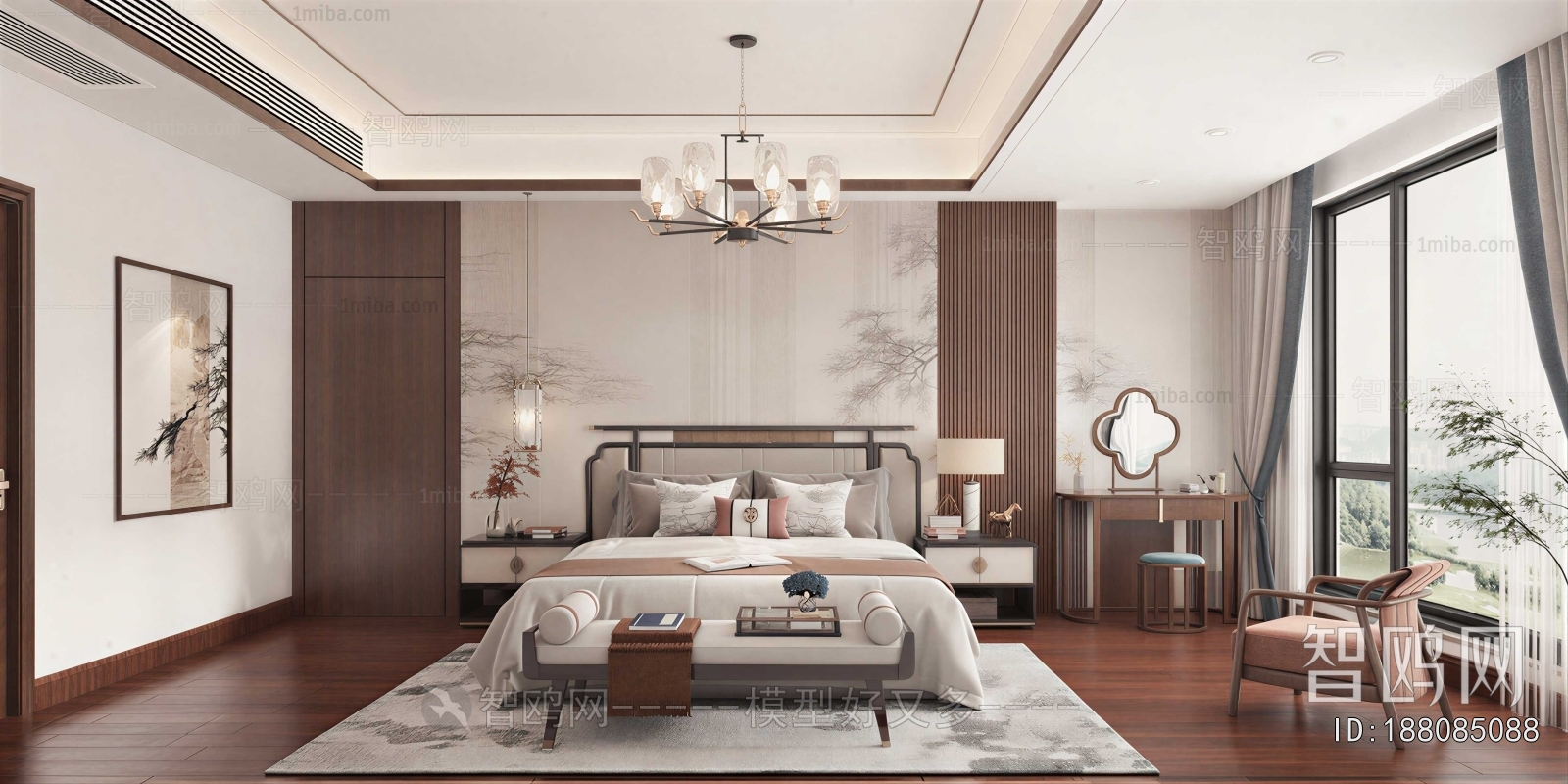 New Chinese Style Bedroom