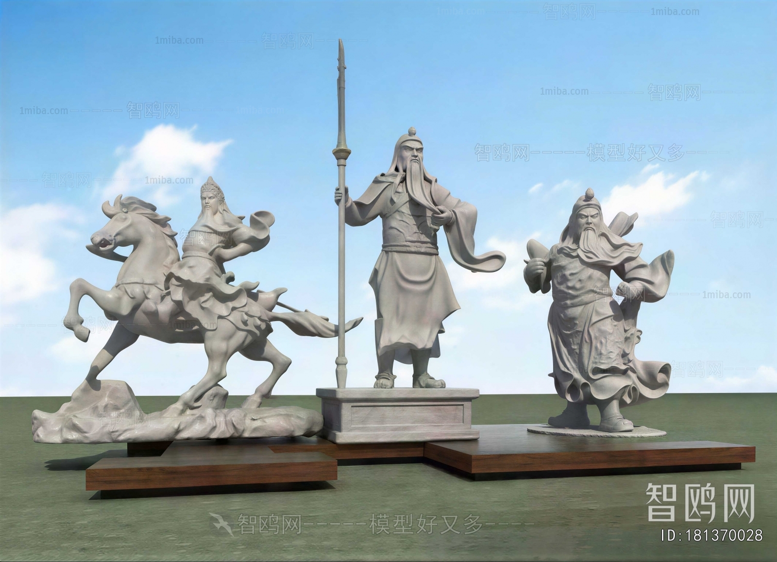 New Chinese Style Sculpture Sketch