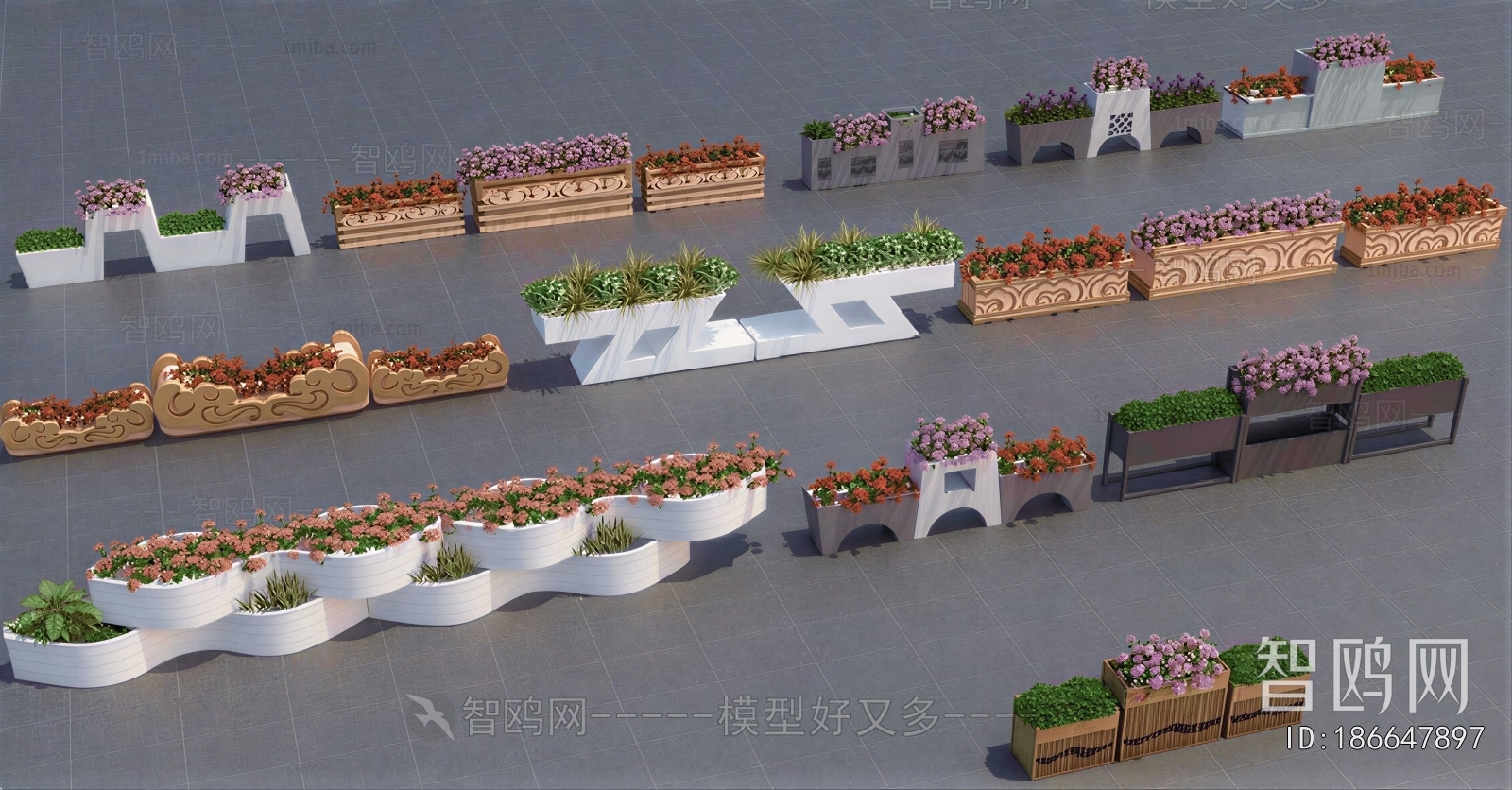 Modern Flower Bed, Flower Bowl, Flower Box