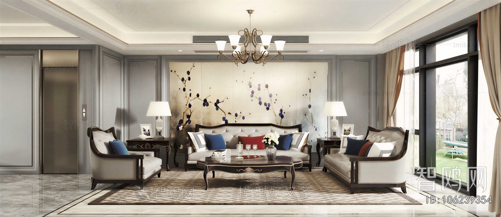 New Chinese Style A Living Room