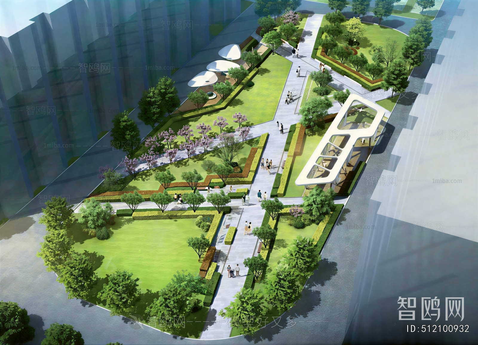 Modern Architectural Bird's-eye View Planning