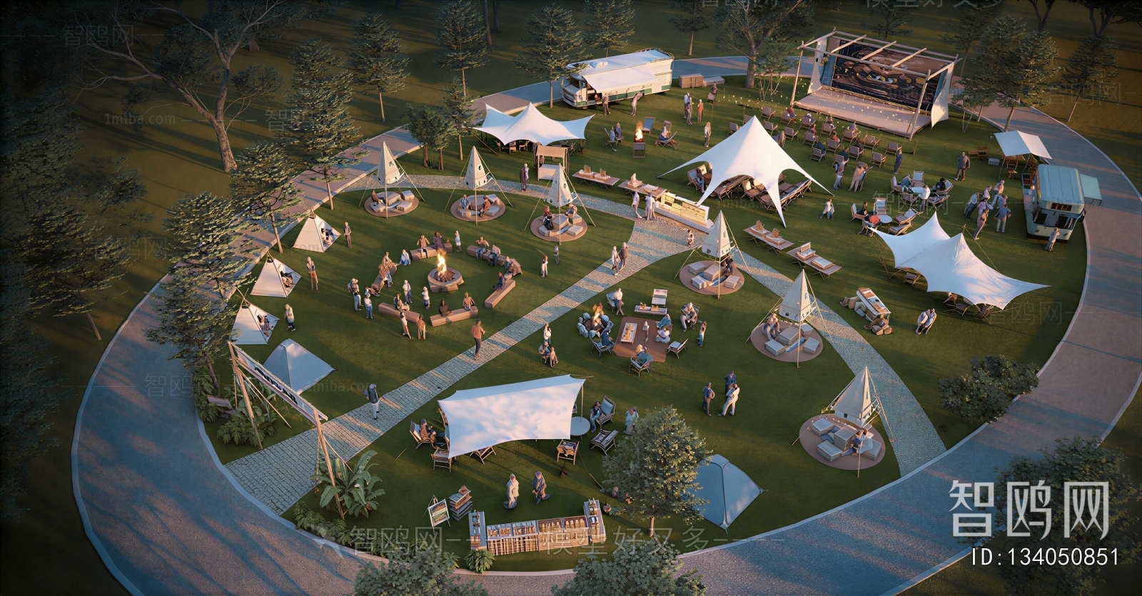 Modern Park Landscape