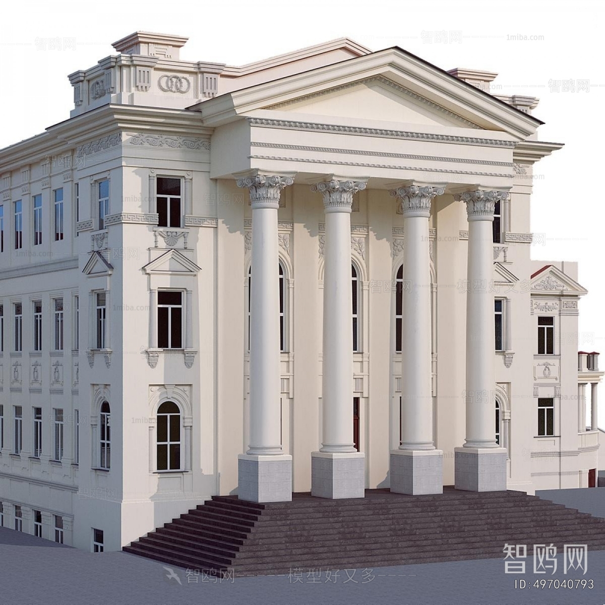 European Style Appearance Of Commercial Building