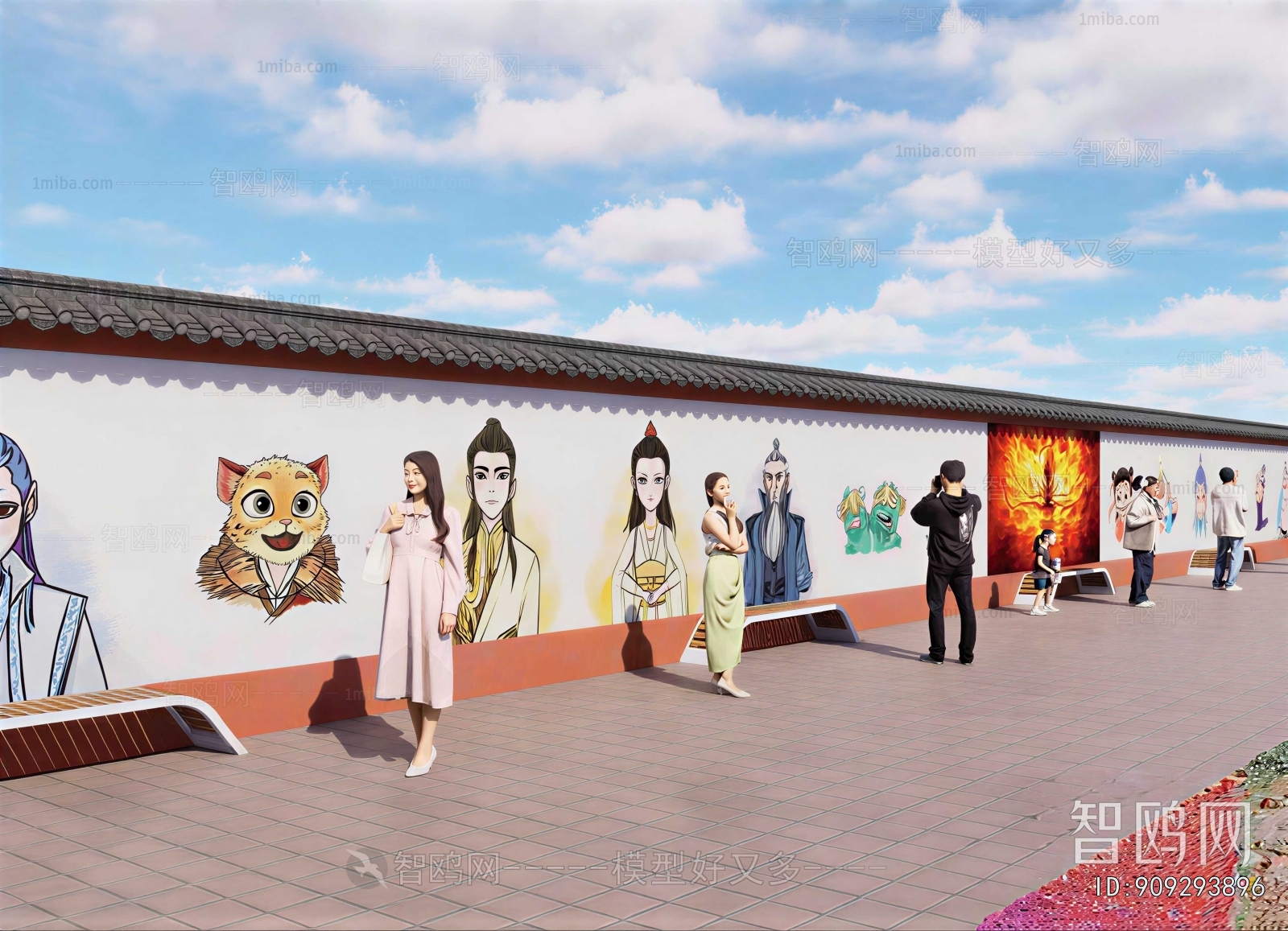 New Chinese Style Landscape Wall
