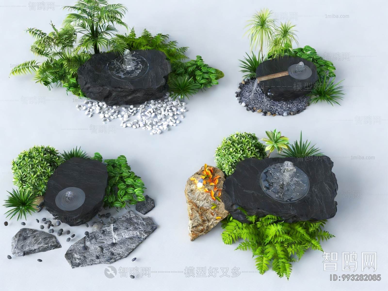 New Chinese Style Rockery Waterscape