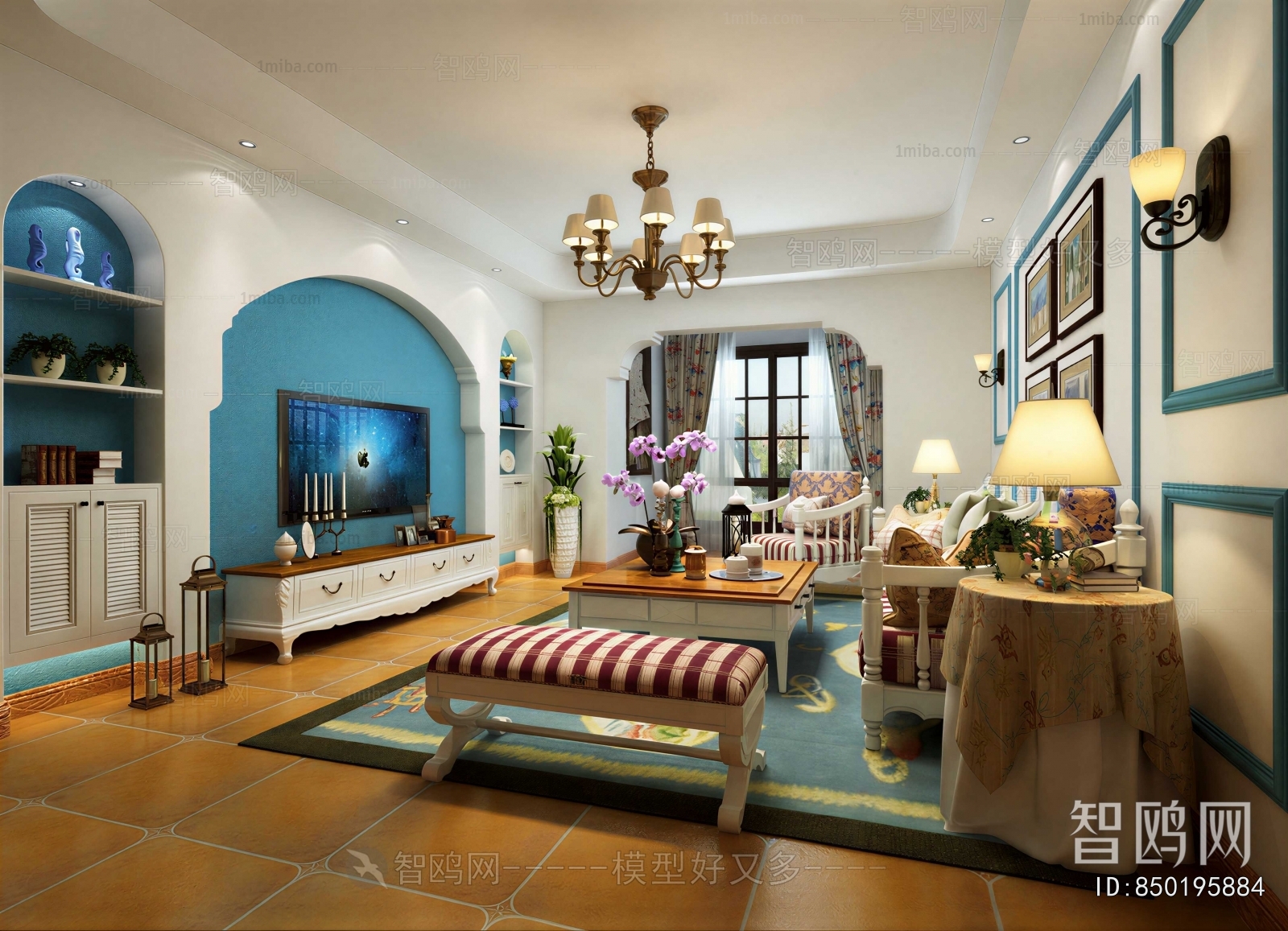 Mediterranean Style A Living Room