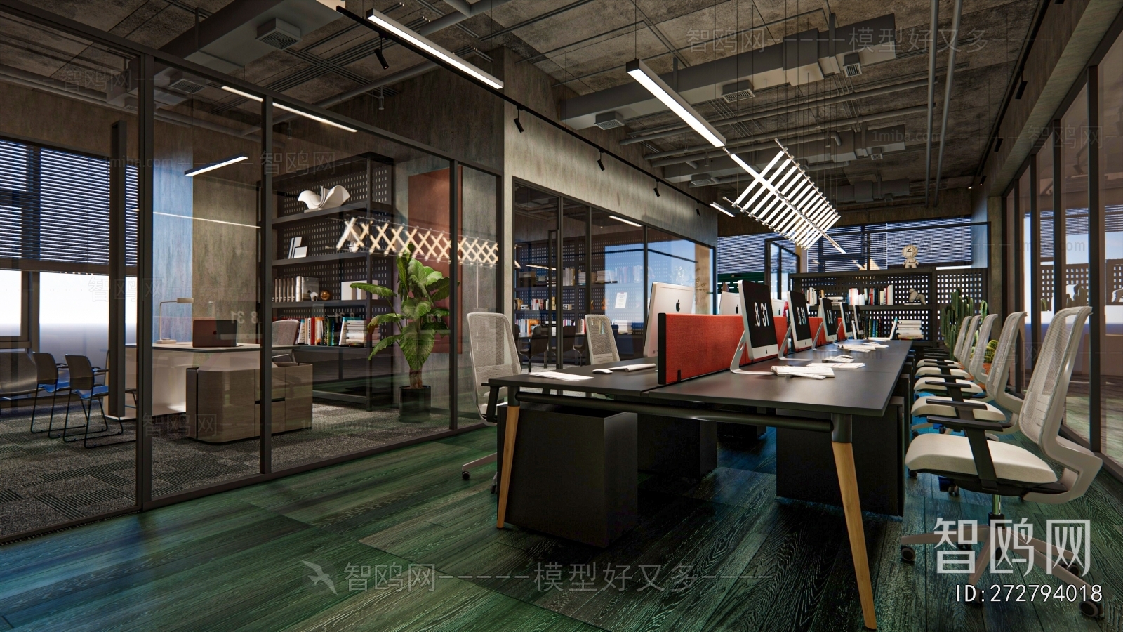 Industrial Style Staff Area